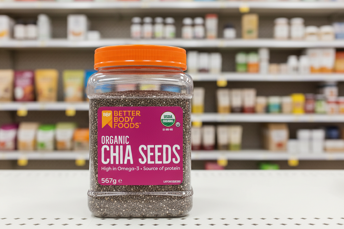 BetterBody Foods Organic Chia Seeds - 567g