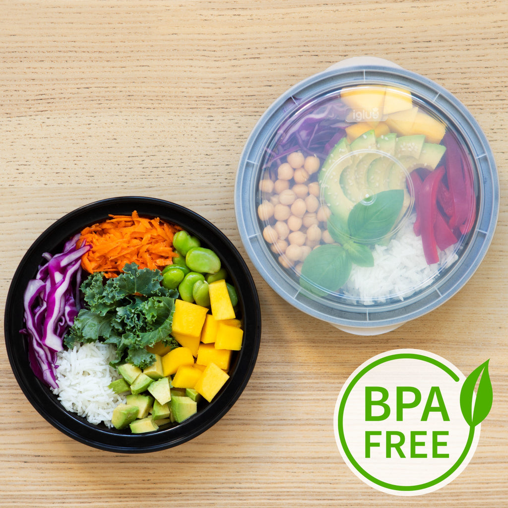 Round Reusable Containers with Airtight Lids - 828ml