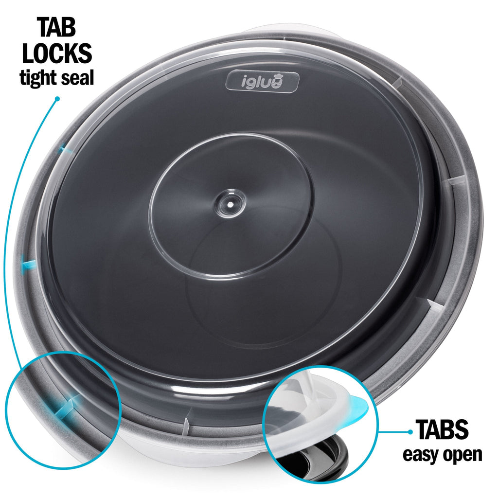 Round Reusable Containers with Airtight Lids - 828ml