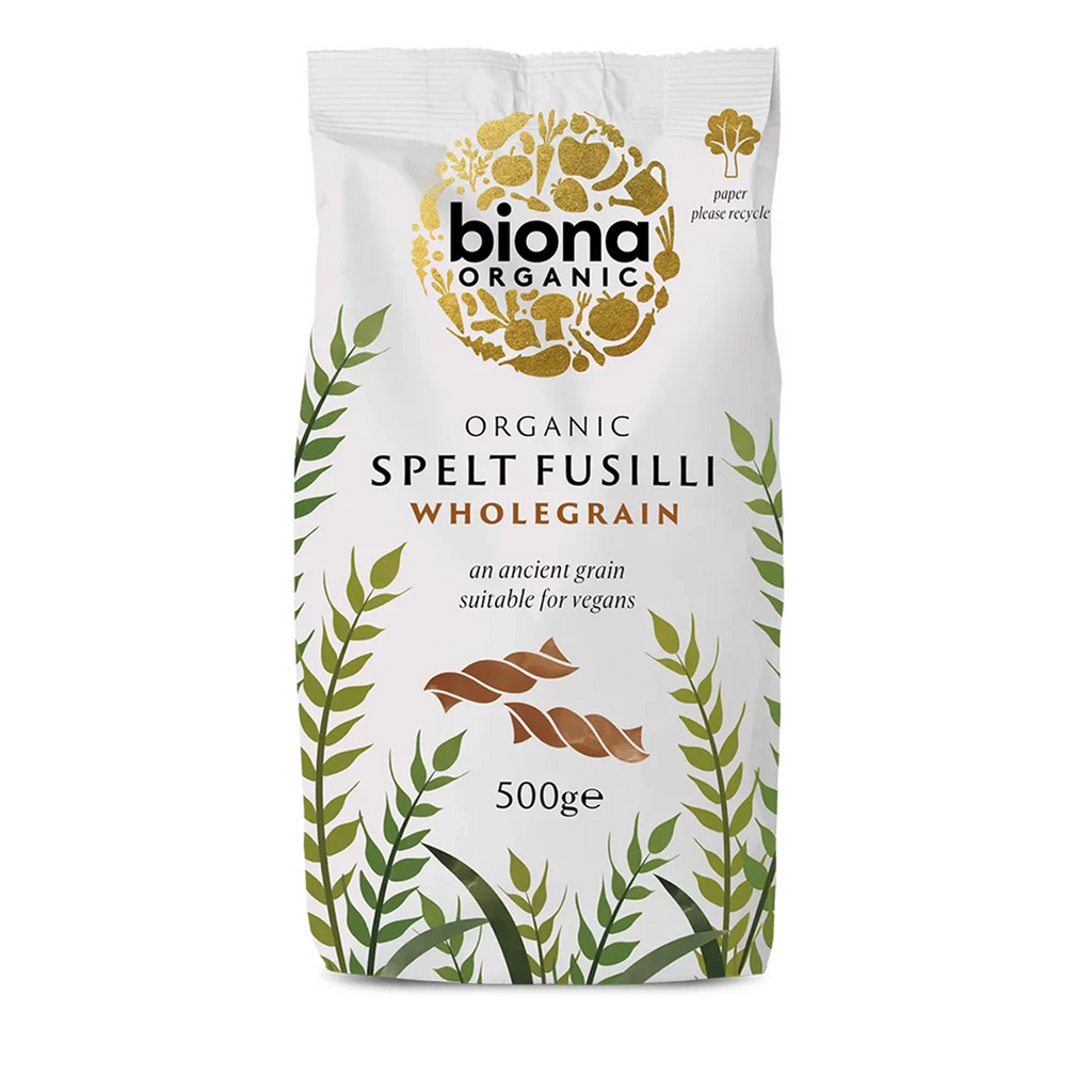 Organic Wholemeal Spelt Fusilli - 500g - Biona