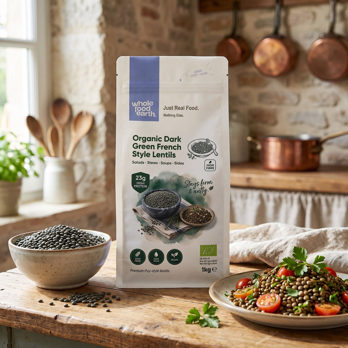 Organic Dark Green French Style Lentils
