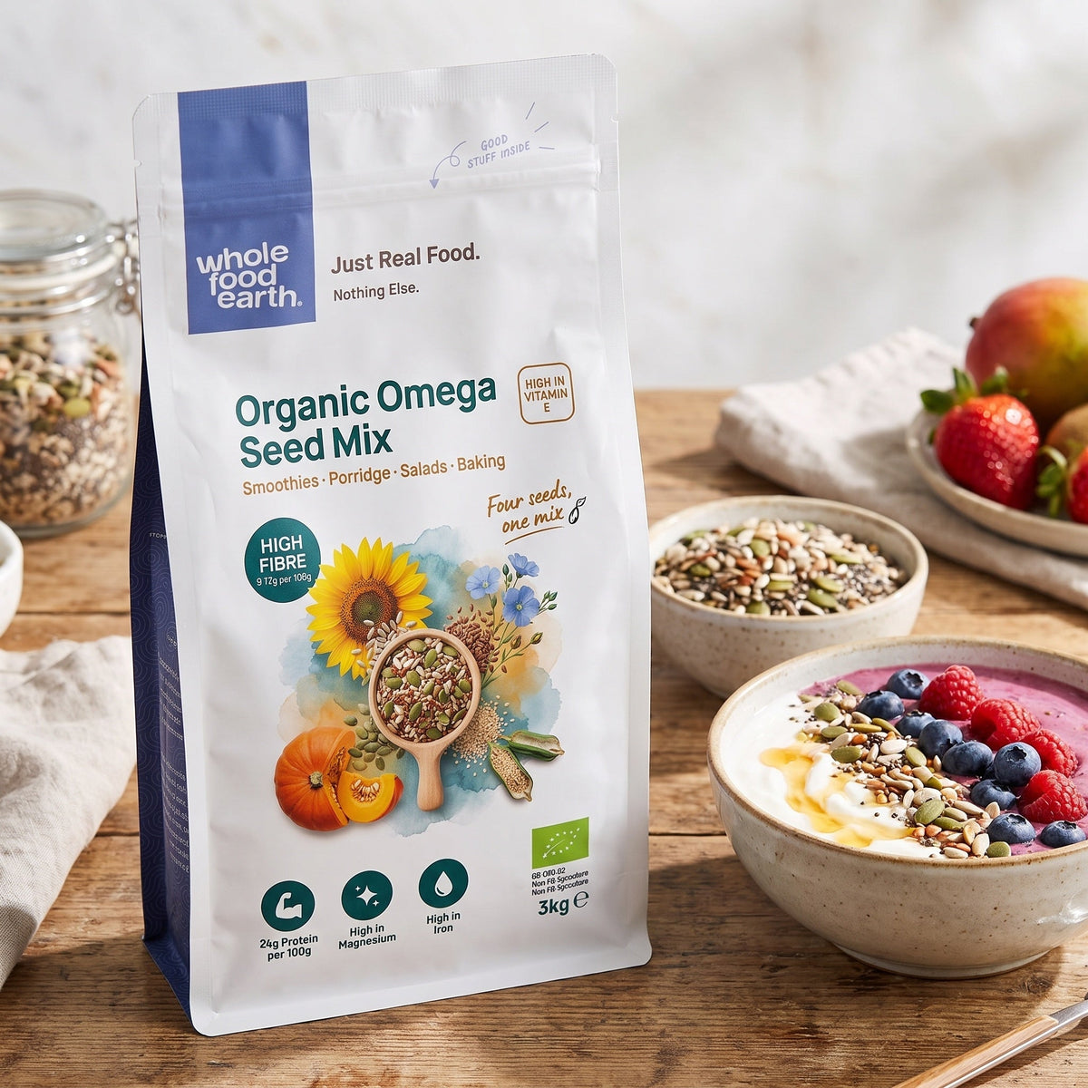 Organic Omega Seed Mix - (A blend of 4 Nutritious Seeds)