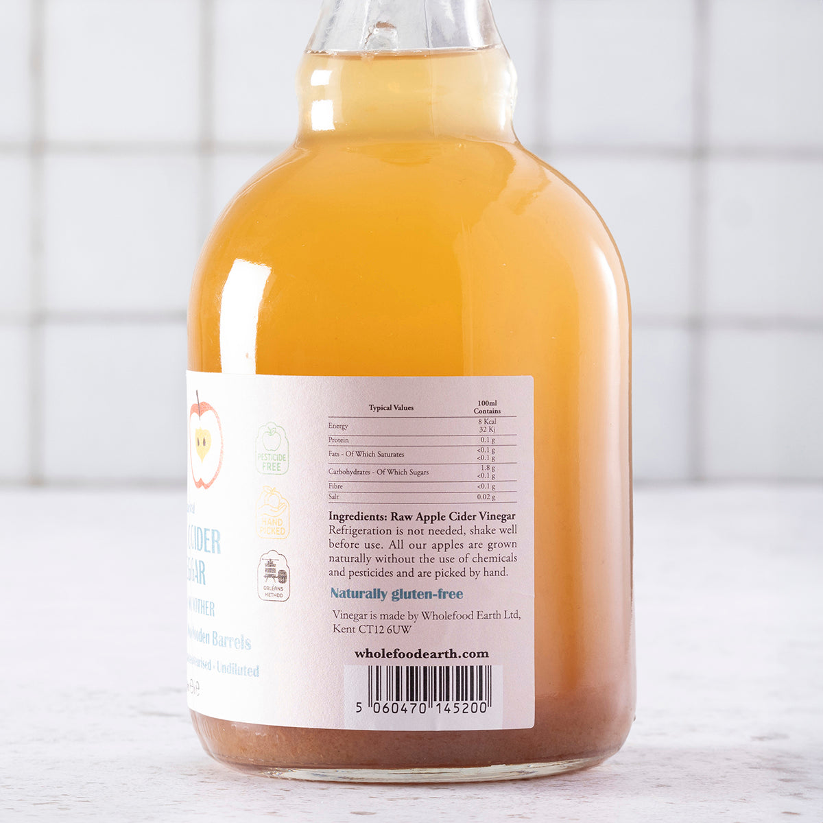 Natural Apple Cider Vinegar 4 x 1L With "Mother" | Raw | Unpsteurised | Unfiltered | GMO Free