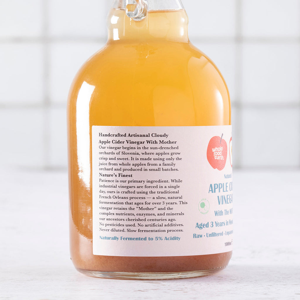 Apple Cider Vinegar 3 x 1L With "Mother" | Raw | Unpasteurised | Unfiltered | GMO Free