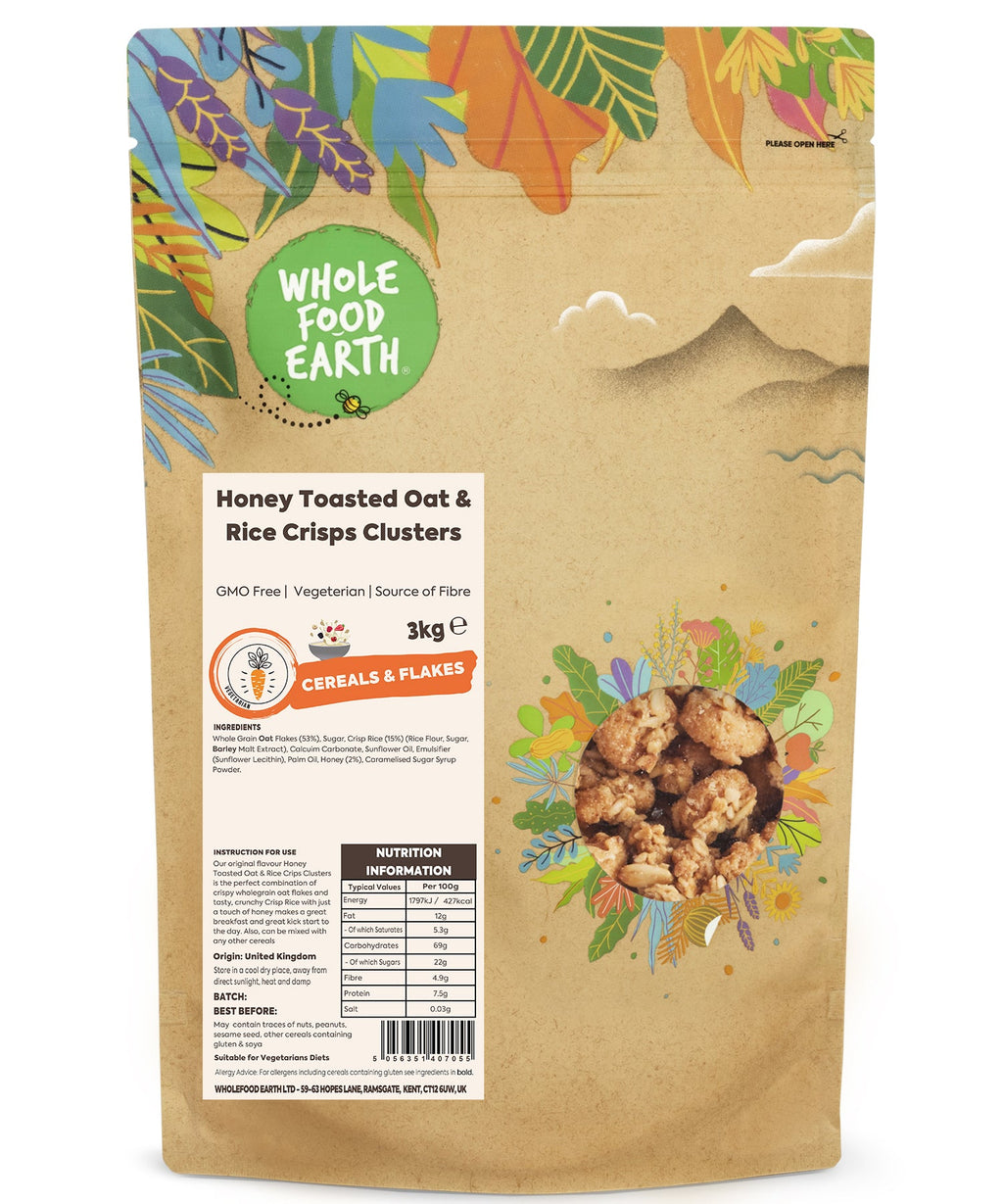 Honey Toasted Oat & Rice Crisps Clusters