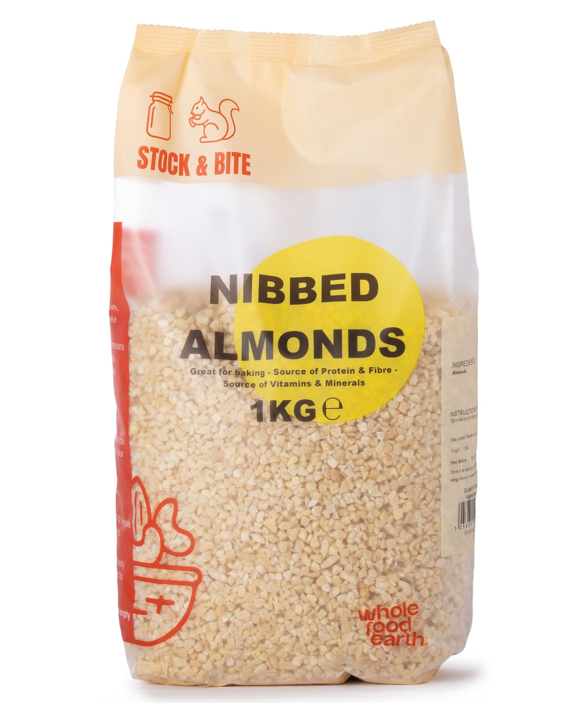 Nibbed Almonds - Stock & Bite - 1kg