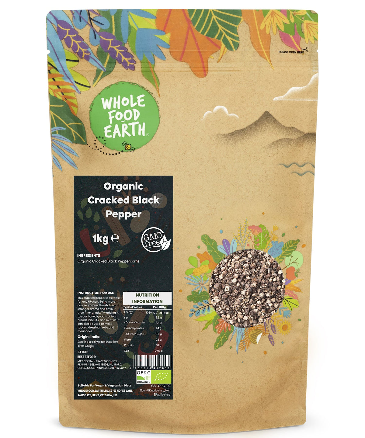 Organic Cracked Black Pepper