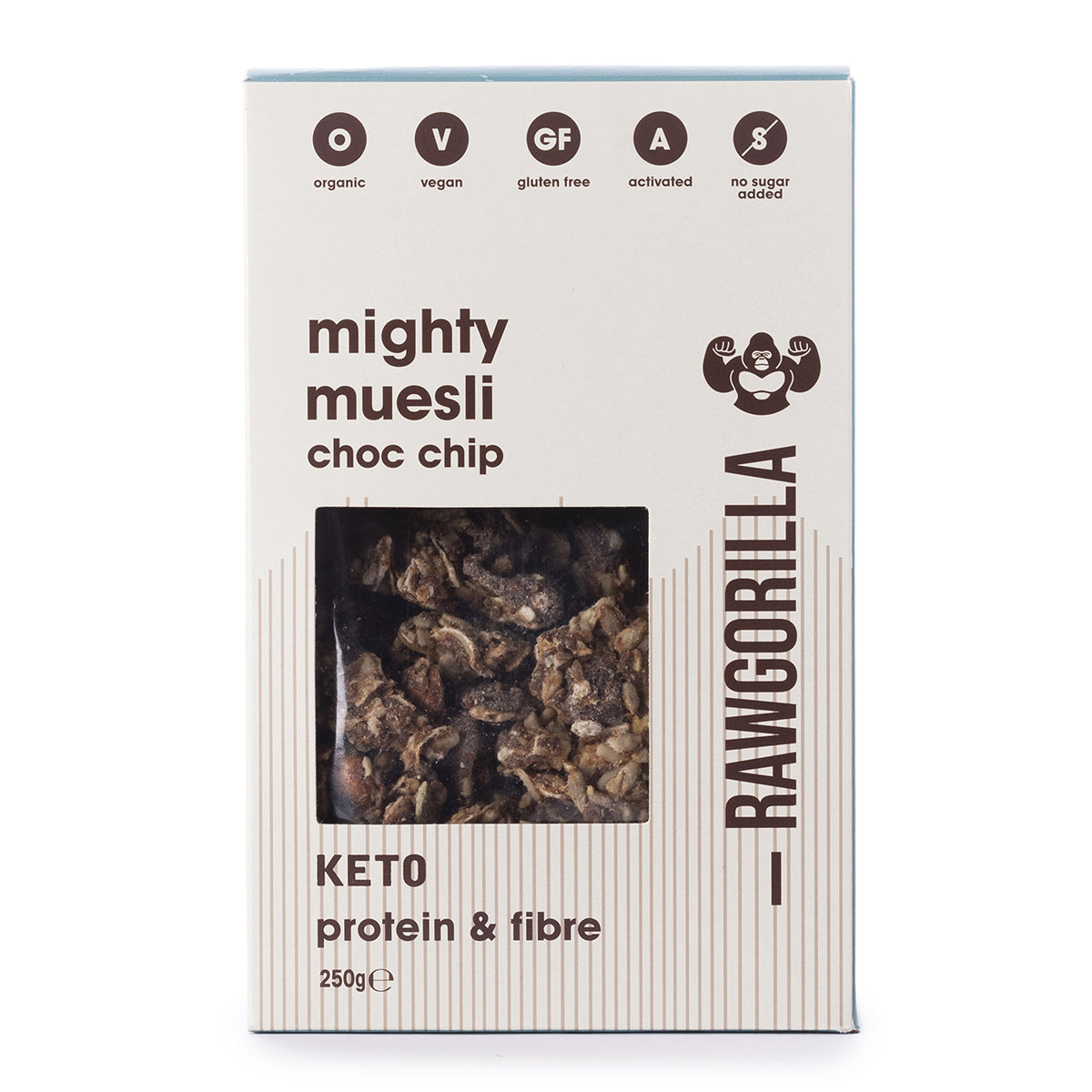 Organic Mighty Muesli Chocolate Chip Keto - 250g - RAWGORILLA