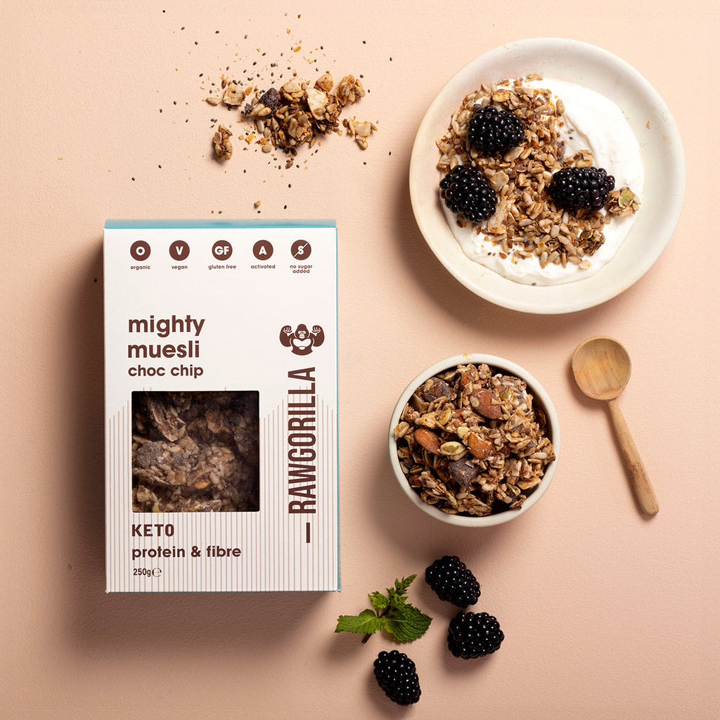 Organic Mighty Muesli Chocolate Chip Keto - 250g - RAWGORILLA