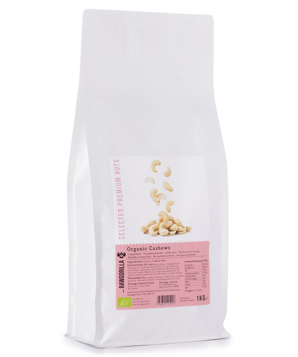 Organic Cashew Nuts - RAWGORILLA - 1kg