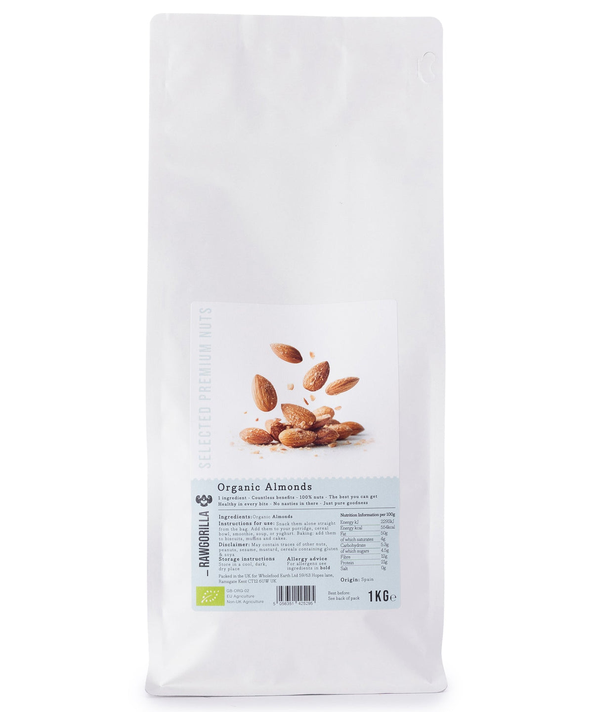 Organic Almonds - RAWGORILLA - 1kg