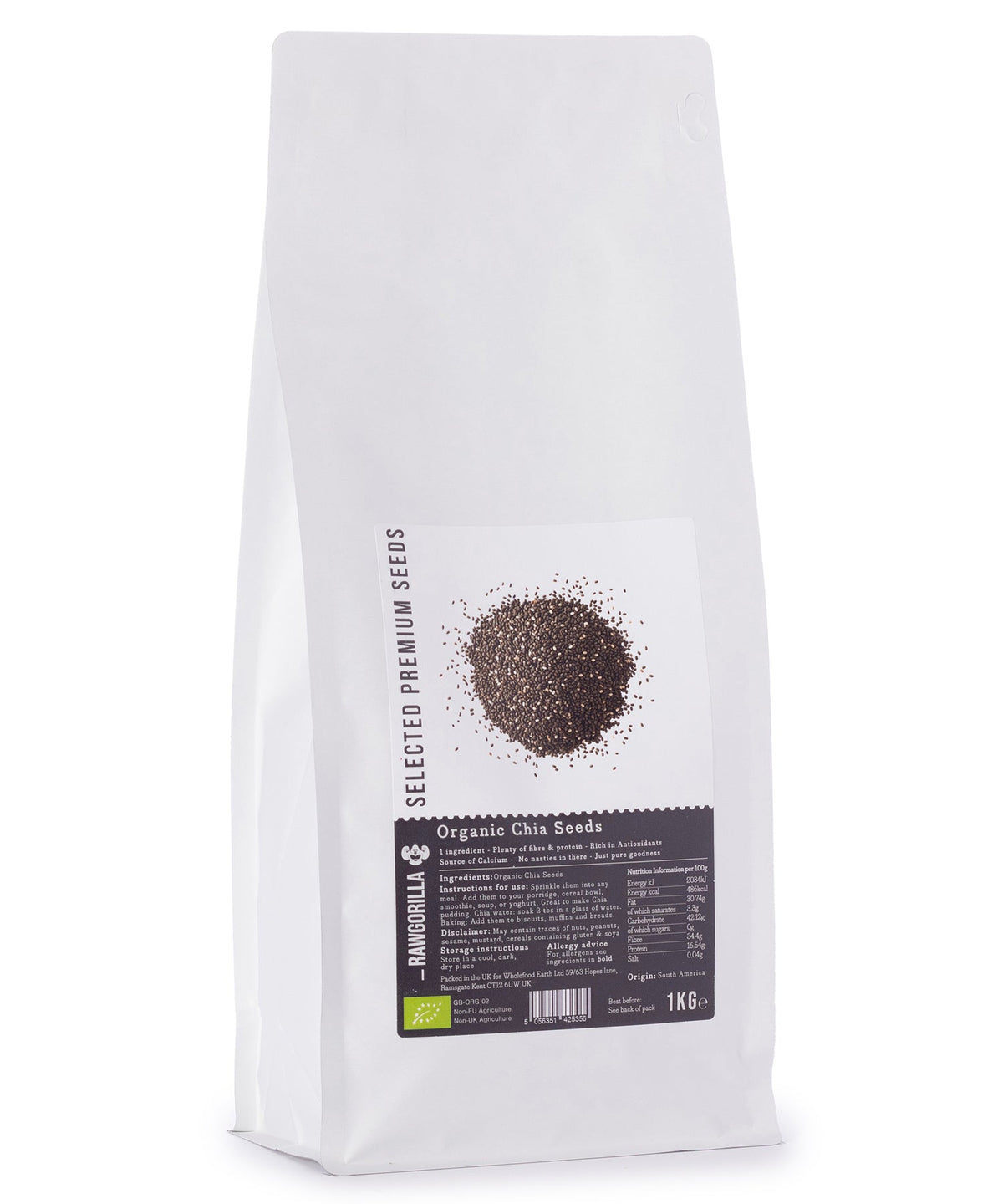 Organic Chia Seeds - RAWGORILLA - 1kg
