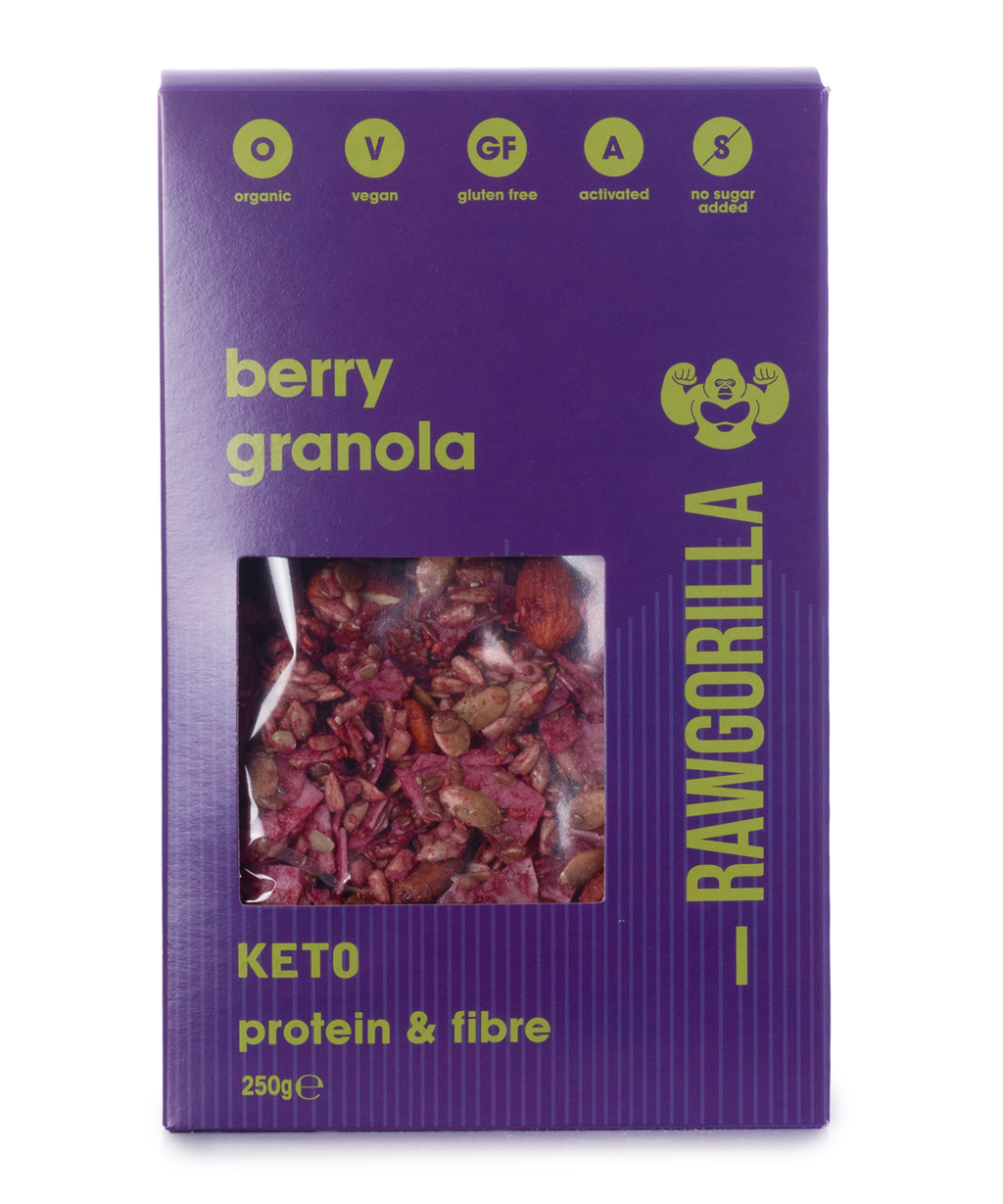Organic Berry Granola Cereal Keto - 250g - RAWGORILLA