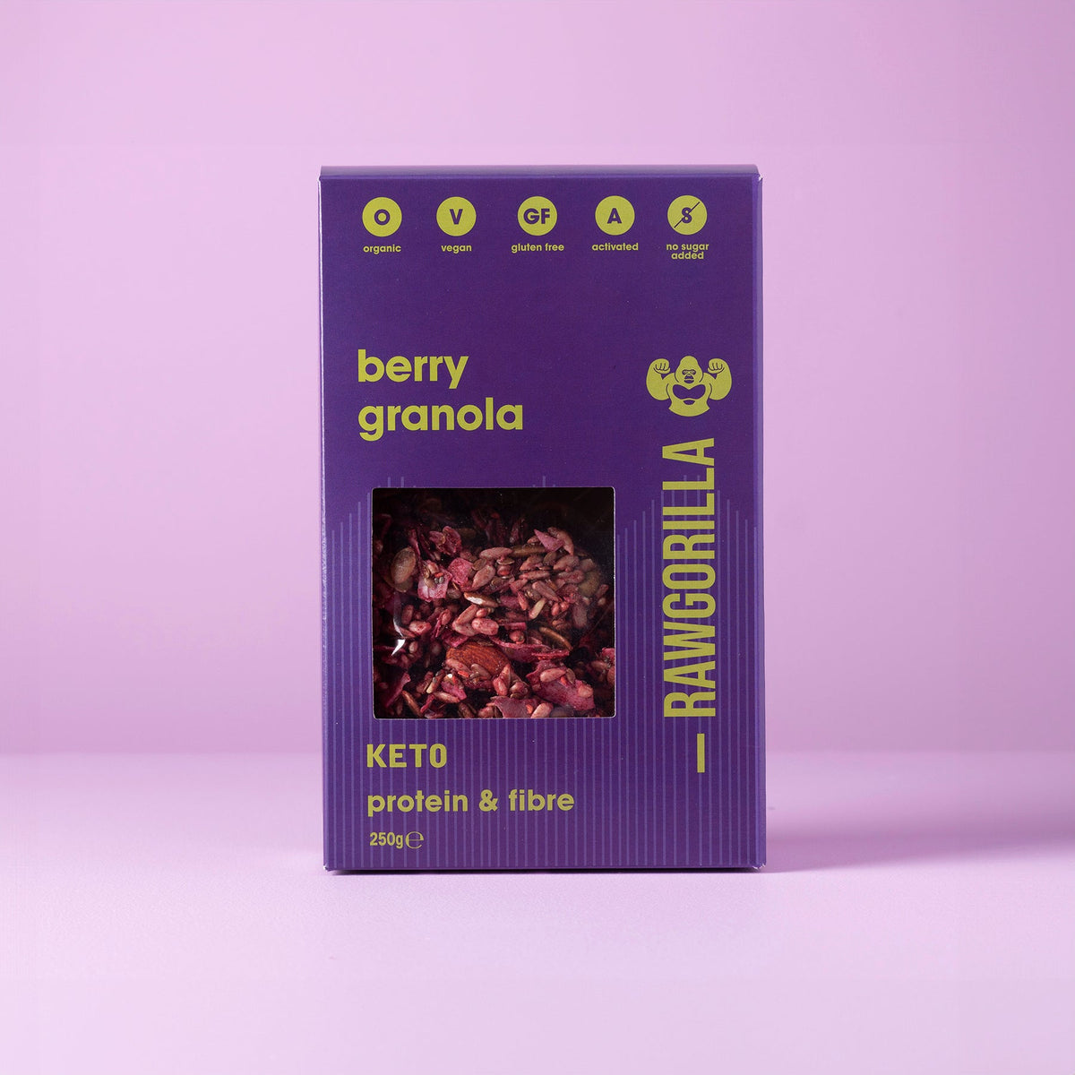 Organic Berry Granola Cereal Keto - 250g - RAWGORILLA