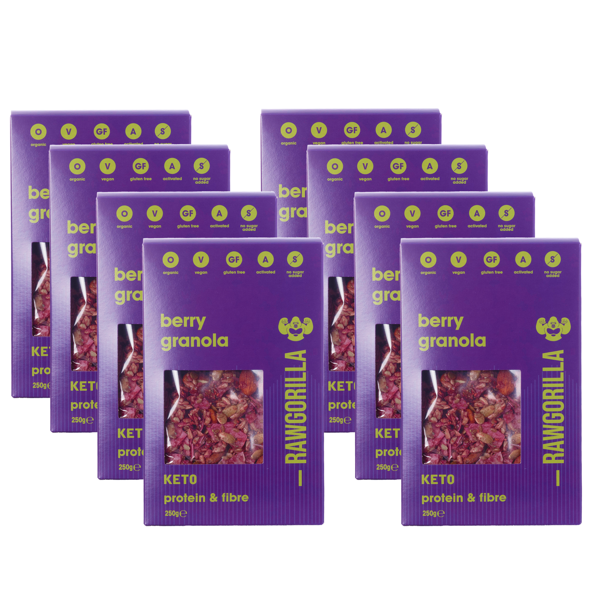 Organic Berry Granola Cereal Keto - 250g - RAWGORILLA