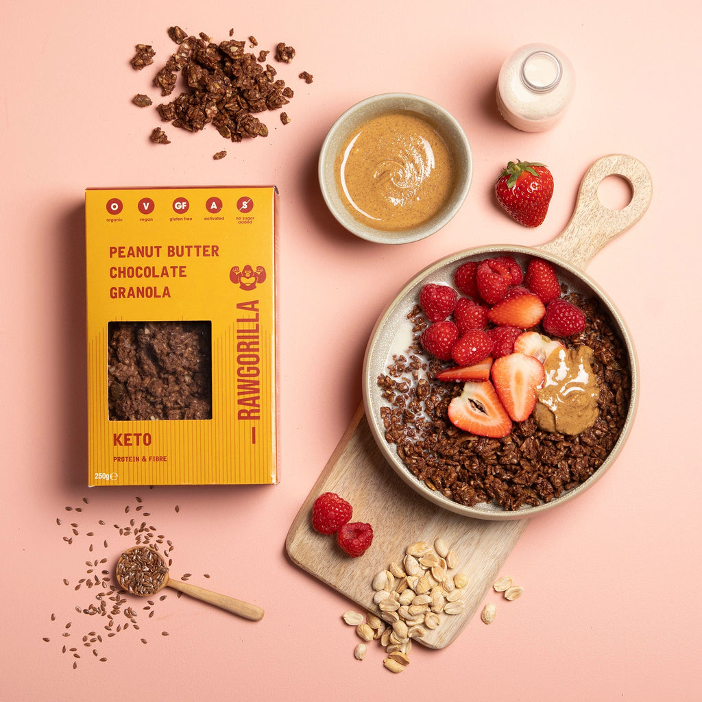 Keto Peanut Butter Chocolate Granola - 250g - RAWGORILLA