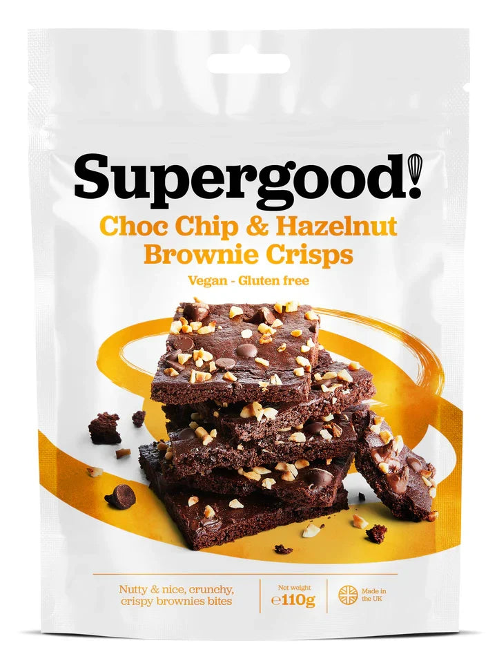 Choc Chip & Hazelnut Brownie Crisps - Supergood - 110g