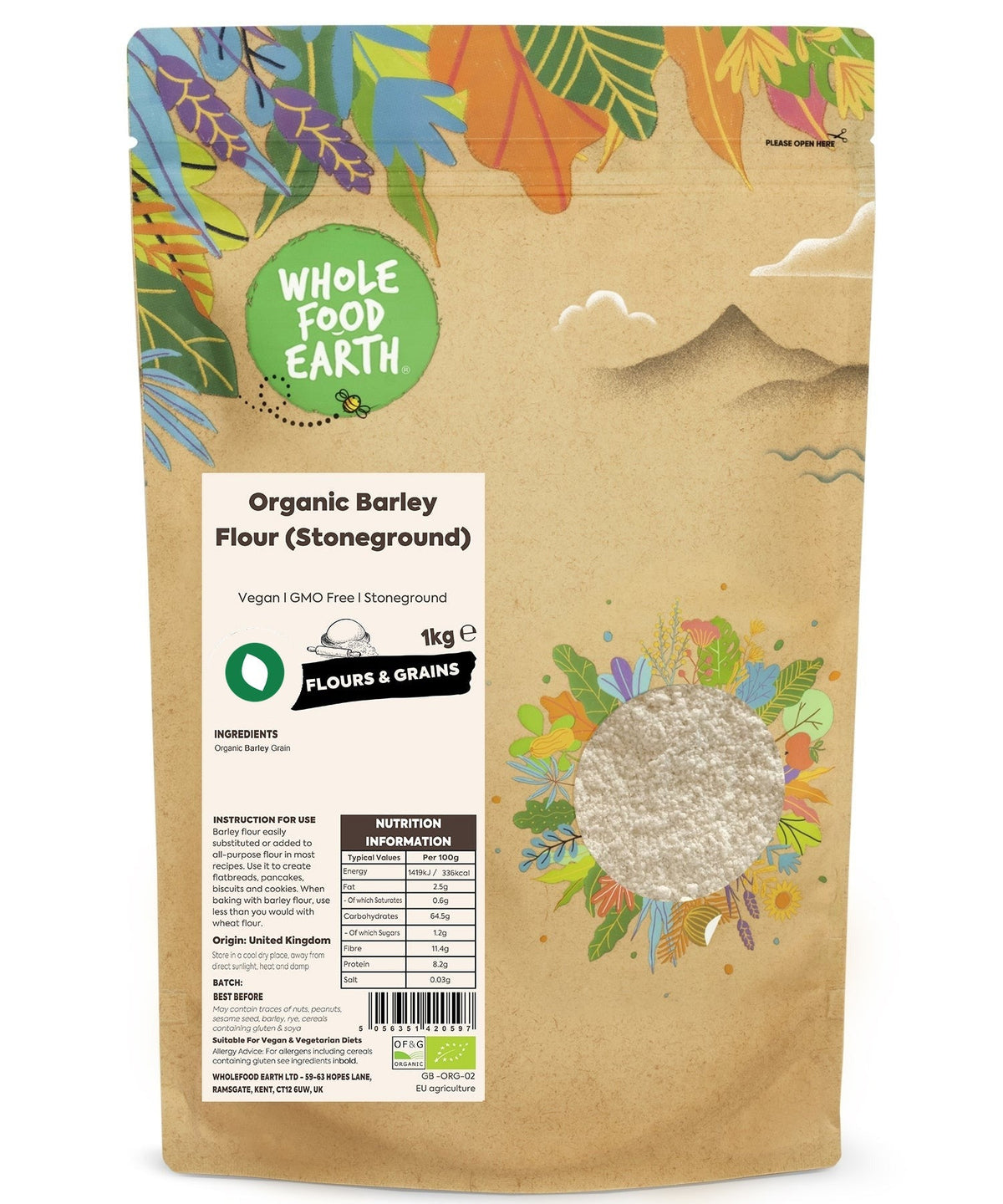 Organic Barley Flour (Stoneground)