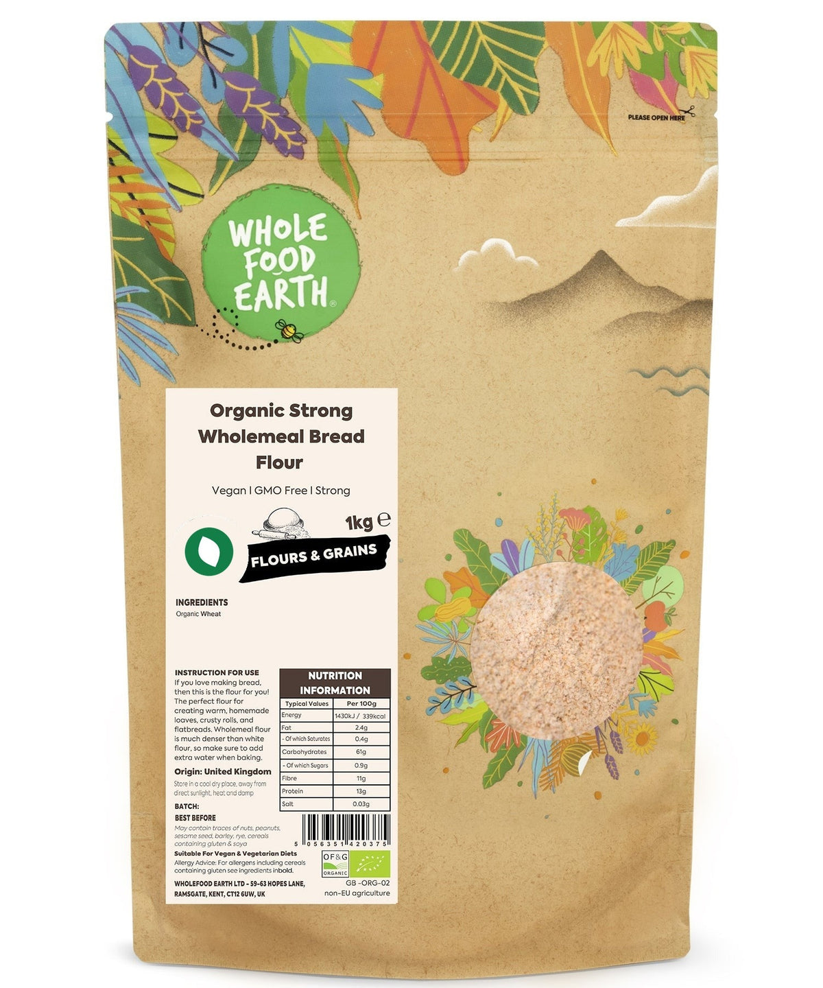 Organic Strong Wholemeal Bread Flour