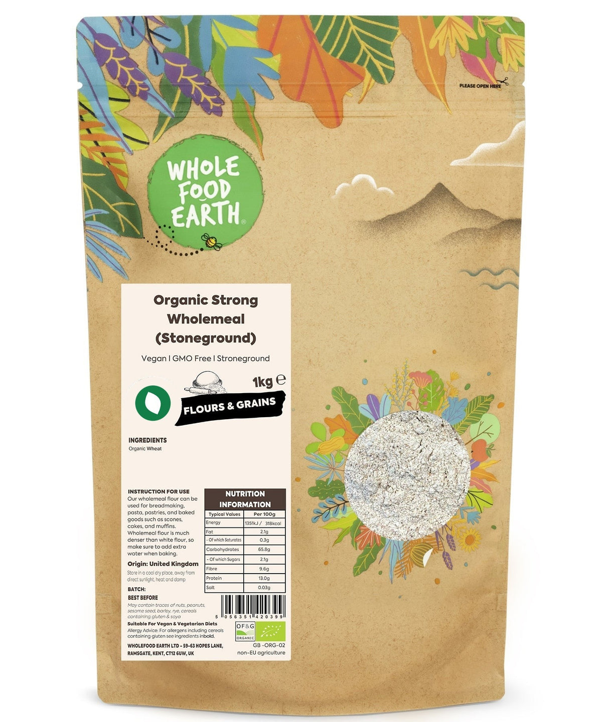 Organic Strong Stoneground Wholemeal