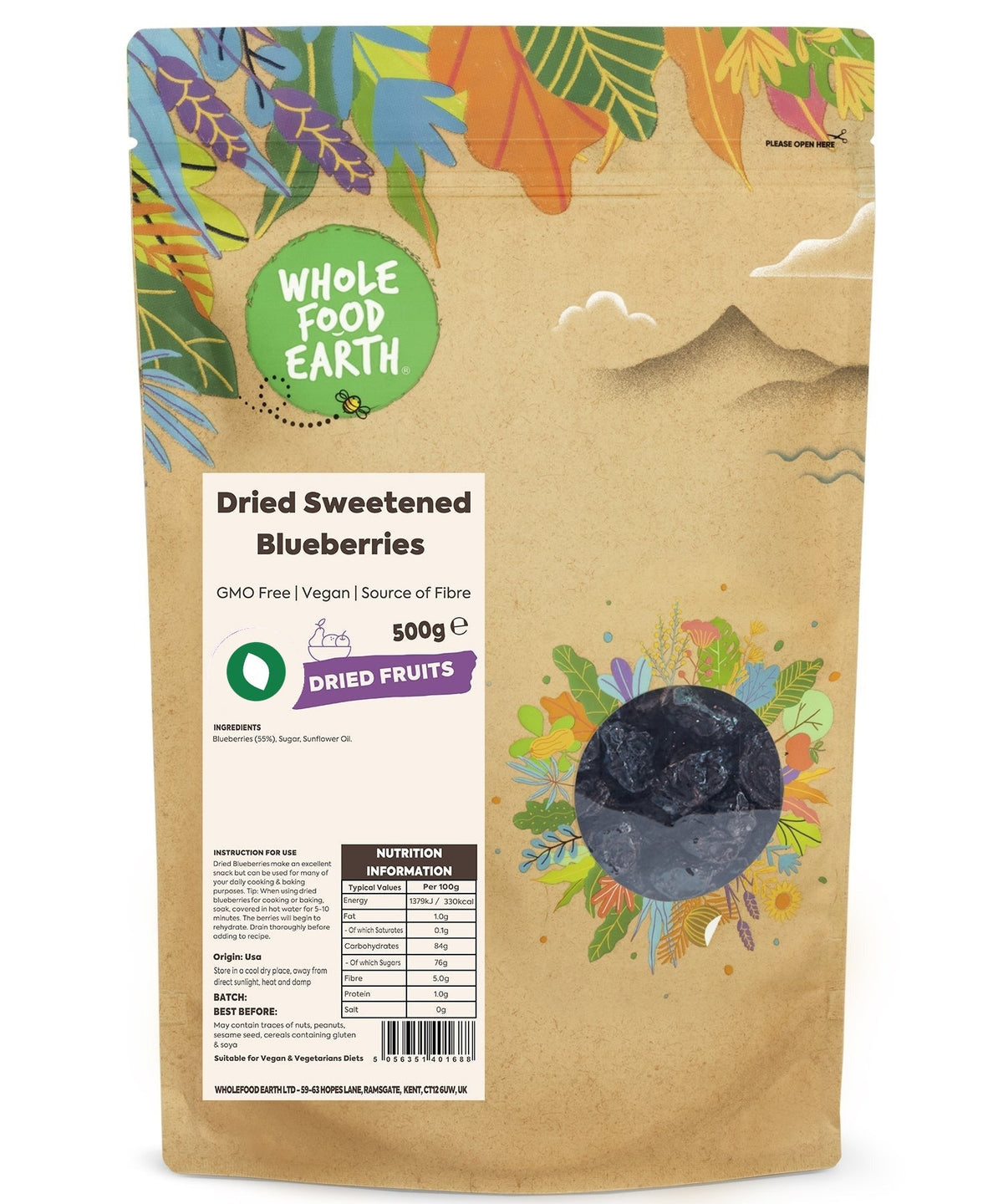 Sweetened Blueberries