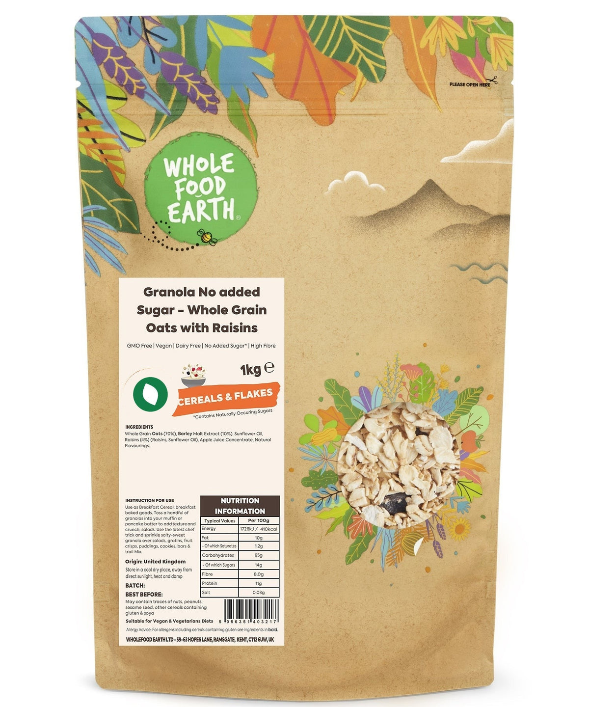 Granola No added Sugar