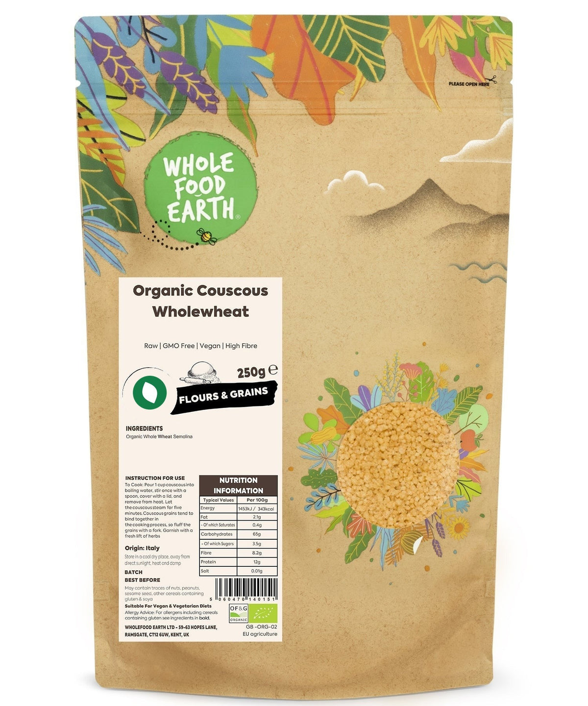 Organic Couscous Wholewheat
