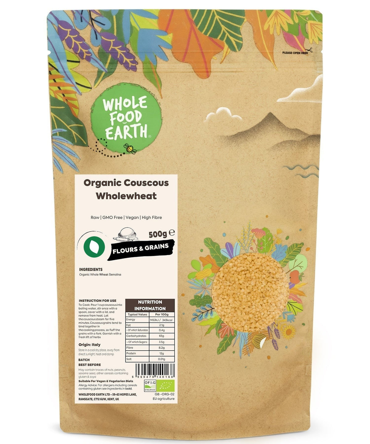 Organic Couscous Wholewheat