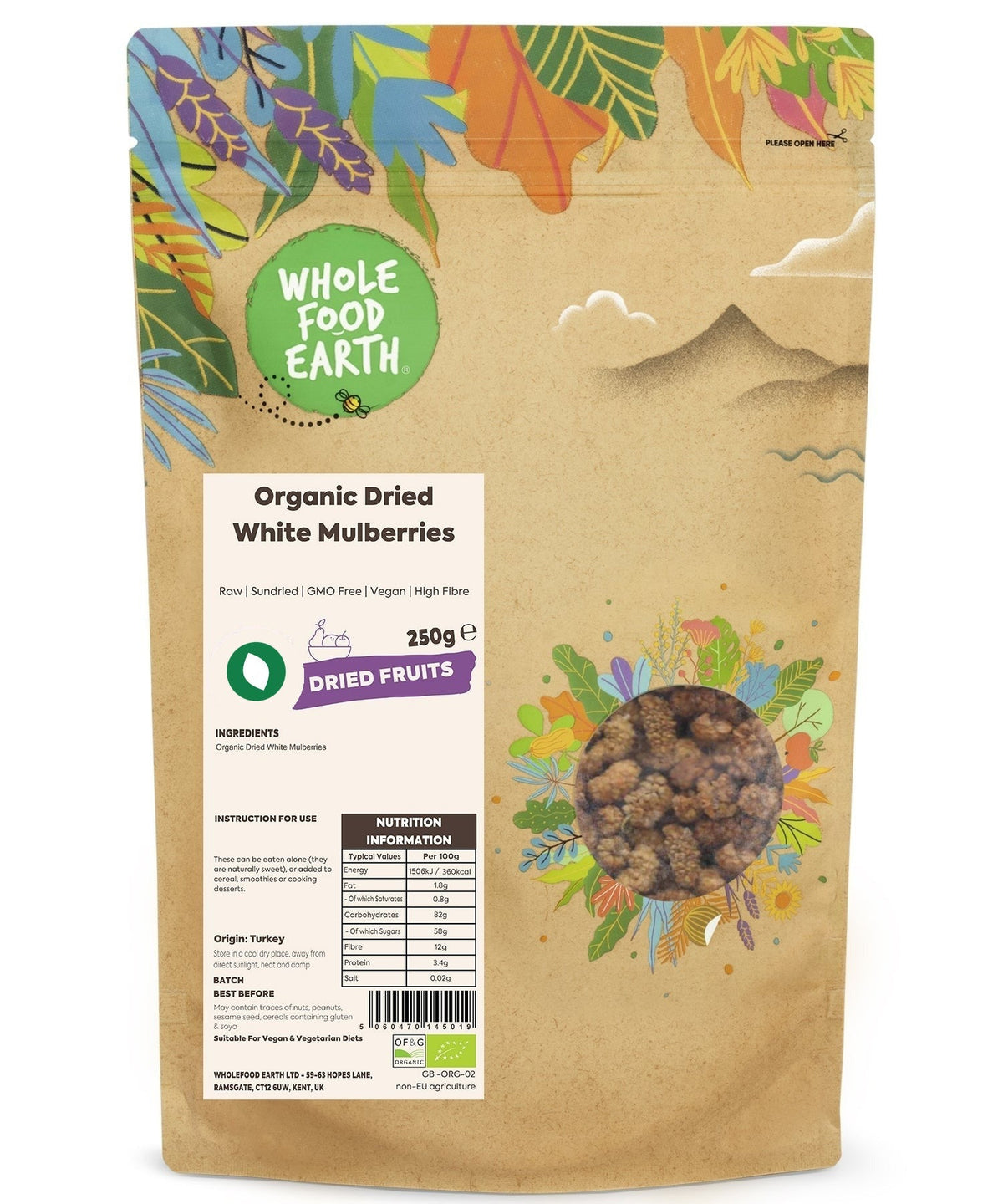 Organic White Mulberries