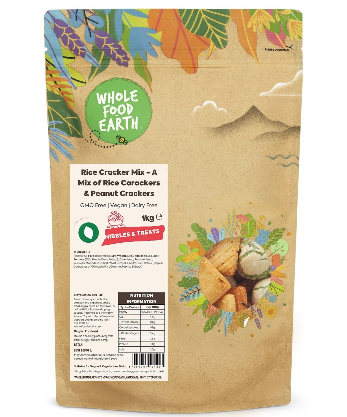 Rice Cracker Mix - A Mix of Rice Crackers & Peanut Crackers