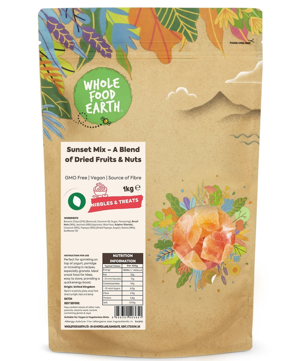 Sunset Mix - A Blend of Dried Fruits & Nuts