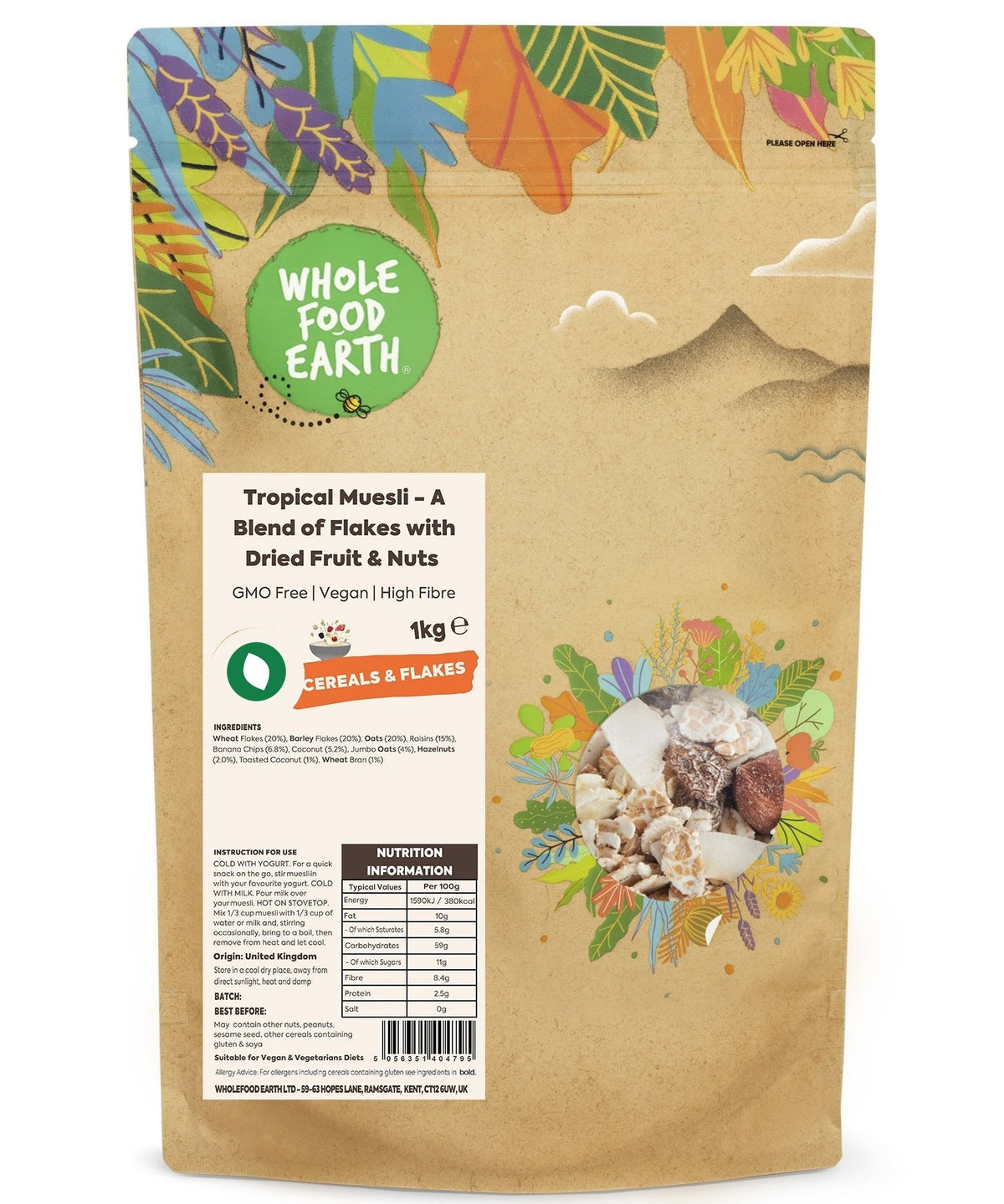 Tropical Muesli - A Blend of Flakes with Dried Fruit & Nuts